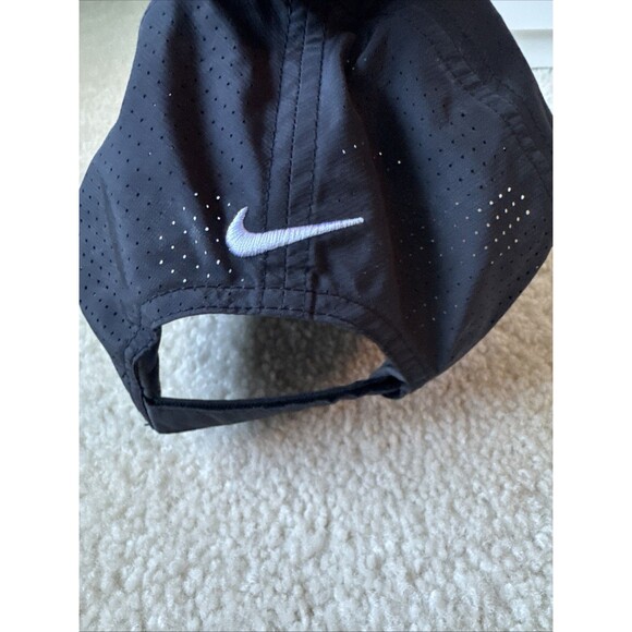 Nike Dri-Fit Adult Unisex Heritage 86 Cap Black Strapback V Logo Golf - Picture 3 of 5